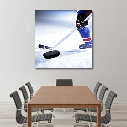«Хоккей 2» в интерьере конференц-зала над столом для переговоров