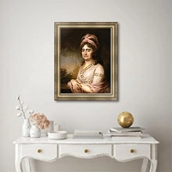 «Портрет Марфы Ивановны Арбеневой» в интерьере в классическом стиле над столом