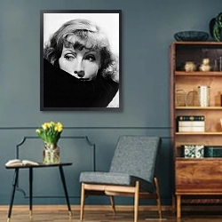 «Гарбо Грета 138» в интерьере гостиной в стиле ретро в серых тонах