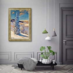 «Winter landscape» в интерьере коридора в классическом стиле