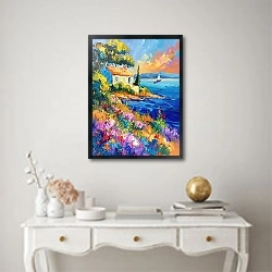 «The sunset of lavender dreams» в интерьере в классическом стиле над столом