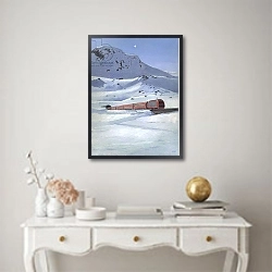 «Tram through the Alps» в интерьере в классическом стиле над столом