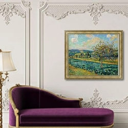 «Дамиетт» в интерьере в классическом стиле над банкеткой