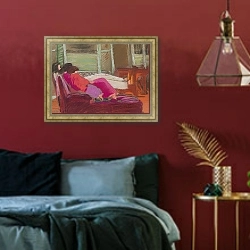 «Intérieur Sainte-Maxime» в интерьере спальни с акцентной стеной