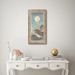 «Two quail at full moon» в интерьере в классическом стиле над столом