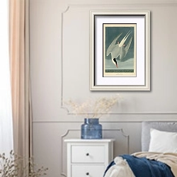 «Arctic Tern» в интерьере спальни в стиле прованс с синими деталями