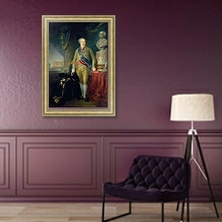 «Portrait of Count Alexander Kurakin, 1802 1» в интерьере в классическом стиле в фиолетовых тонах