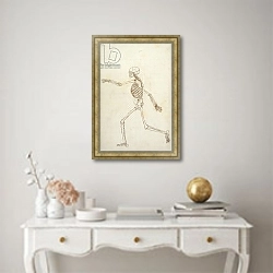 «Study of the Human Figure, Lateral View, 1795-1806» в интерьере в классическом стиле над столом