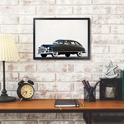 «Nash Ambassador Custom 4-door Sedan '1950» в интерьере кабинета в стиле лофт над столом