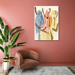 «Farbentanz» в интерьере современной гостиной в розовых тонах