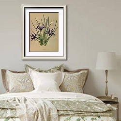 «Сетчатая радужка» в интерьере спальни в стиле прованс над кроватью