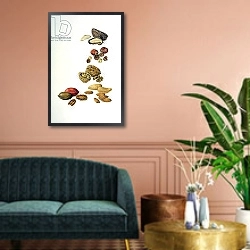 «Nuts» в интерьере классической гостиной над диваном