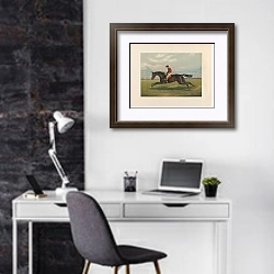 «Ирокез» в интерьере кабинета в черно-белых цветах