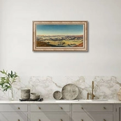 «A Vast Panorama of the Koralpe» в интерьере современной светлой кухни