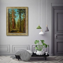 «Гигантская секвойя Гризли, Марипоза-Гроув, Калифорния» в интерьере коридора в классическом стиле