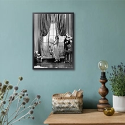 «Гарбо Грета 88» в интерьере в стиле ретро с бирюзовыми стенами
