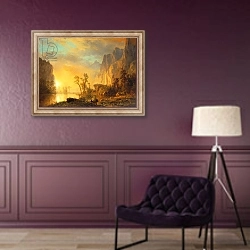 «Sunset in the Rockies» в интерьере в классическом стиле в фиолетовых тонах