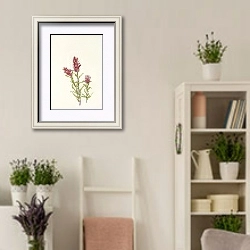 «Rose Paintbrush.» в интерьере комнаты в стиле прованс с цветами лаванды