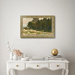 «Сосновый лес» в интерьере в классическом стиле над столом