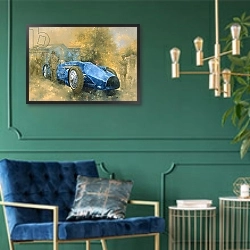 «Bluebird at Brooklands» в интерьере в классическом стиле с зеленой стеной