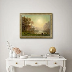 «Dawn in the Rockies» в интерьере в классическом стиле над столом