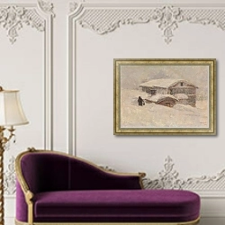 «Drifting Snow» в интерьере в классическом стиле над банкеткой