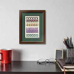 «Портфолио с абстрактными рисунками, стр.30» в интерьере кабинета над письменным столом