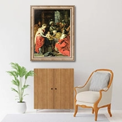 «Adoration of the Magi, 1626-29» в интерьере в классическом стиле над комодом