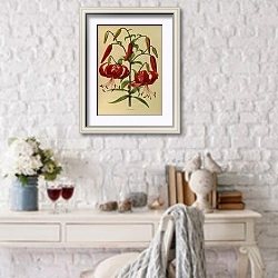 «Тигровая лилия» в интерьере в стиле прованс над столиком