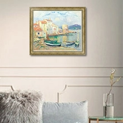 «Старый порт Сен-Тропе» в интерьере в классическом стиле в светлых тонах