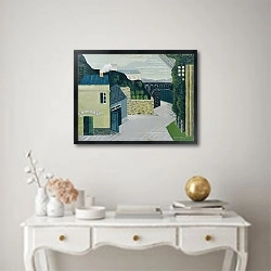 «Город с виадуком» в интерьере в классическом стиле над столом