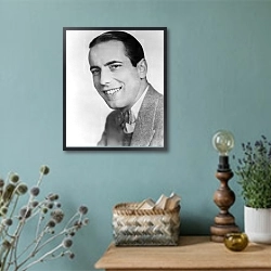 «Bogart, Humphrey 2» в интерьере в стиле ретро с бирюзовыми стенами