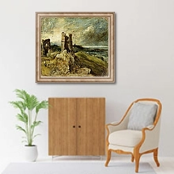 «Sketch of Hadleigh Castle» в интерьере в классическом стиле над комодом