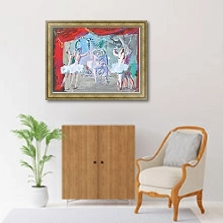 «Артисты балета» в интерьере в классическом стиле над комодом