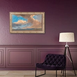 «Wolkenstudie» в интерьере в классическом стиле в фиолетовых тонах