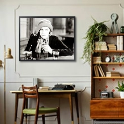 «Garbo, Greta (Anna Christie) 2» в интерьере кабинета в стиле ретро над столом