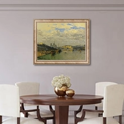 «Сена и Нотр-Дам» в интерьере столовой в классическом стиле