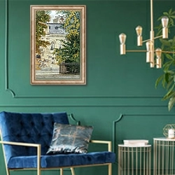 «Mairie du XIVº Arrond. Paris.» в интерьере в классическом стиле с зеленой стеной