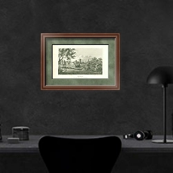 «Hendon 2» в интерьере кабинета в черных цветах над столом