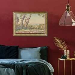 «Loguivy» в интерьере прихожей в зеленых тонах над комодом