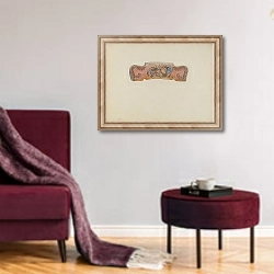 «Chair Back Decoration» в интерьере гостиной в бордовых тонах