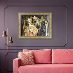 «Kashchei Bessmertny» в интерьере гостиной с розовым диваном