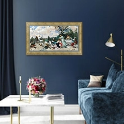 «Шарлатан» в интерьере в классическом стиле в синих тонах