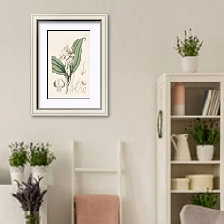 «Sweet-scented Hair Orchis» в интерьере комнаты в стиле прованс с цветами лаванды