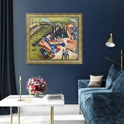 «Западная гавань Франкфурта-на-Майне» в интерьере в классическом стиле в синих тонах