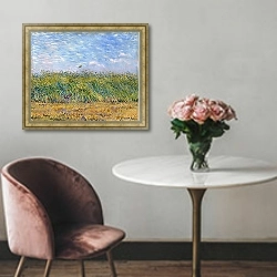 «Пшеничное поле с жаворонком» в интерьере в классическом стиле над креслом