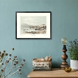 «Lucerne Vue des Quais» в интерьере в стиле ретро с бирюзовыми стенами