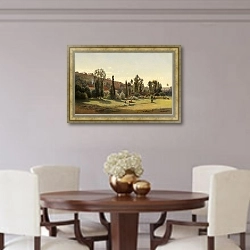 «Пейзаж в Маркусси» в интерьере столовой в классическом стиле