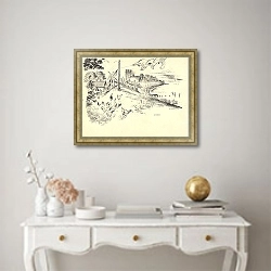 «Gezicht op Uitdam» в интерьере в классическом стиле над столом