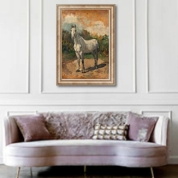 «Bachelier, cheval de l’artiste» в интерьере гостиной в классическом стиле над диваном